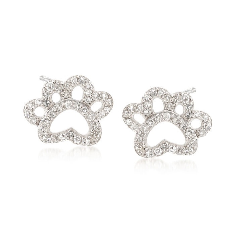 Ross Simons .15 ct. Diamond Paw Print Earrings